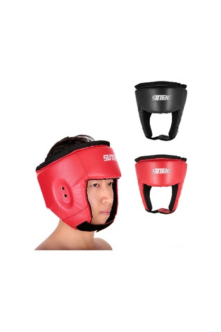 Moveevo Kırmızı Boks Korumalı Kafa Tutanak, Kalın Dolgulu, Ayarlanabilir, Pu Deri, Solunumlu, Muay Thai Ve Dövüş Antrenmanı İçin Kırmızı