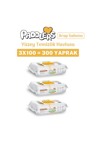 Easy Clean Arap Sabun Katkılı Yüzey Temizlik Havlusu 3x100 (300 Yaprak)