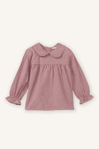 Defacto Bebe Yaka Pötikareli Poplin Uzun Kollu Gömlek Kız Bebek G8135a526spbr229 Bordo-br229