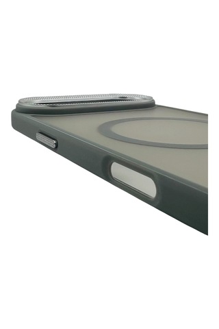 Apple iPhone 17 Air Uyumlu Magsafe Destekli Buzlu Mat Şeffaf Kılıf Gri