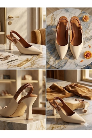 Nesilshoes Nesil Shoes Gabbel 205 Ten Topuklu Kadın Sandalet