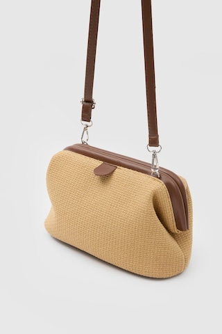 Shule Bags Cois Naturel Burslu Çapraz Çanta Taba