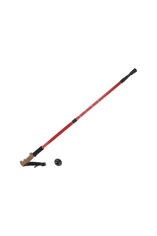 Alüminyum Alaşımlı Yürüyüş Bastonları Ultra Hafif Yüksek Mukavemetli 3 Parçalı Teleskopik Yürüyüş Bastonları Açık Hava İçin Kırmızı Çok Renkli