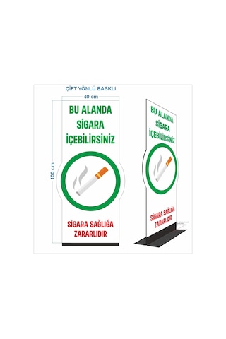 Sigara İçme Alanı Ayaklı Tabela