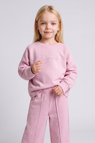 Defacto Yazı Detaylı Bisiklet Yaka Simli 2li Takım Kız Bebek J0105a526wnpn441 Pembe-pn441