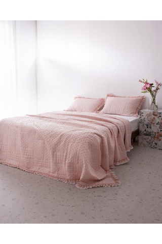 Madame Coco Medus Çift Kişilik Yatak Örtüsü - Pudra Pudra