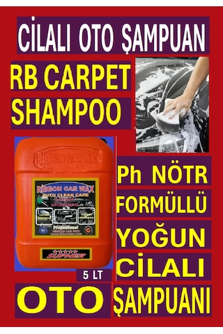 Carpet Shampoo Ph Nötr Formüllü Cilalı Oto Şampuanı 5 Kg