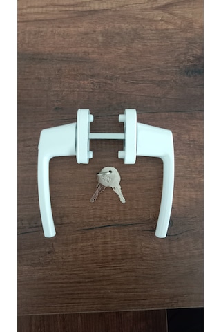 Pvc Pencere Üstten Anahtarlı Kilitli Kapı Pencere Kolu Beyaz