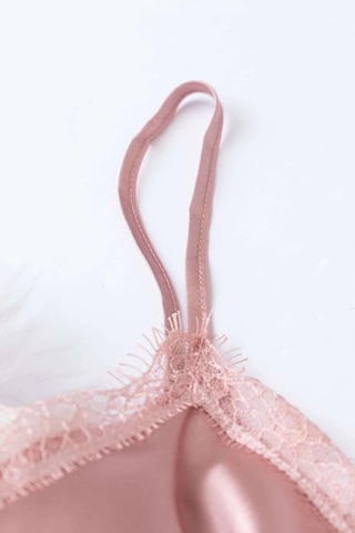 Merry See Dantel İşlemeli Çiçek Desenli Şort Pijama Takımı Pembe