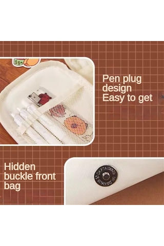 Kalem Çantası Tutucu Kalem Kutusu Büyük Kapasiteli Büyük Fermuarlı Kanvas Makyaj Çantası Toplu Kozmetik Tuvalet Malzemeleri Depolama