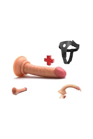 Hızlı Express Süper Realistik 14 Cm Belden Bağlamalı Anal Penis Strapon Dildo