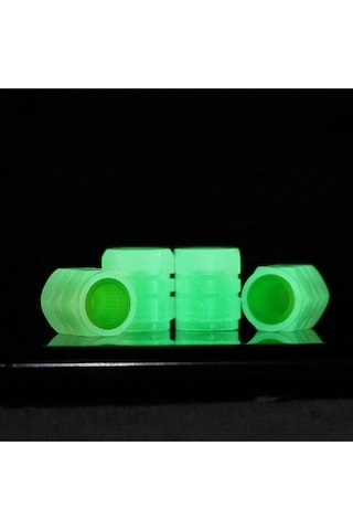 YCLSHOP Fosforlu Led Araba Motosiklet Lastik Sibop Kapağı 4 Adet