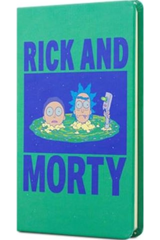 Mabbels Rick And Morty Sert Kapak Lastikli Mini Not Defteri Yeşil 80 Yaprak Çizgisiz 9x14cm Dft-3883