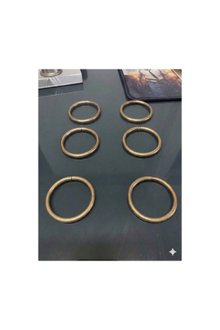 %100 Som Pirinç Peçete Yüzüğü 4 Mm Gold