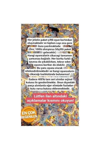 1453 Bd Süper Final All-star Oyun Kartları - 2023 Model 50 Kart