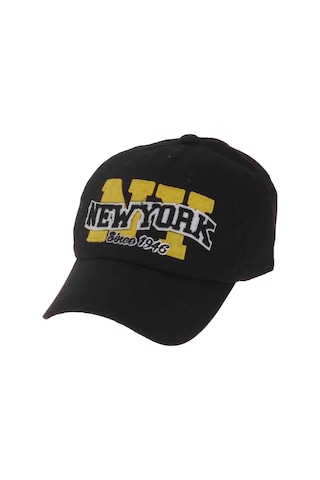 New York "since 1946" Nakışlı Vintage Beyzbol Şapkası Unisex Retro Stil Siyah