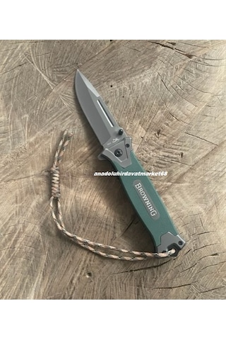 Brownıng 364 Carbon Çelik Özel Cep Çakısı Kamp Çakısı Klipsli Cep Çakısı 22mm Mini Çakı Yeşil