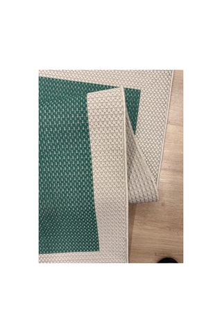 Lüks Sisal Makine Dokuması 8mm Dokuma Tabanlı Mutfak Balkon Halısı Yeşil-krem 832426808 Yeşil-krem