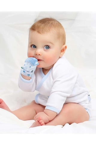 Babyjem Bebek Diş Kaşıyıcı Eldiveni Kirpi Ekru