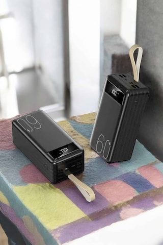 Powerbank 60.000 Mah 4 Portlu Uzun Şarj Süreli Dijital Göstergeli Çokrenkli