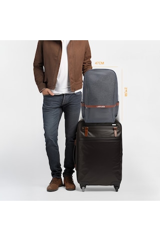 Lenyes Lb545 Rambler Serisi Polyester Kumaş Su Geçirmez Sırt Çantası Gri