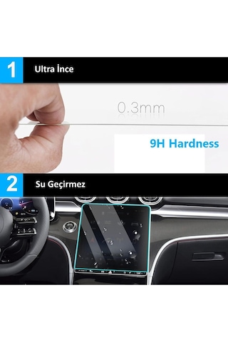 Opel Grandland 2025 Multimedya Ve Gösterge 9h Ekran Koruyucu 2li Set