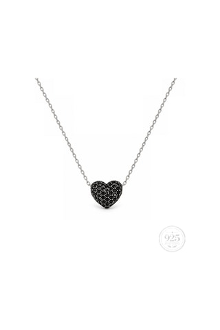 Servi 925 Ayar Gümüş Midnight Love Siyah Zirkon Taşlı Kalp Figürlü Kolye-541 Servi 925 Ayar Gümüş Midnight Love Siyah Zirkon Taşlı Kalp Figürlü Kolye-541