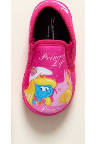Gigi Pembe Şirinler Kız Bebek Panduf Ev Ayakkabı Pembe