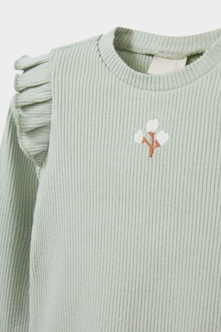 Defacto Kız Bebek 2li Takım Çiçekli Uzun Kollu Fitilli Kaşkorse Tişört Tayt Y1122a225augn1123 Yeşil