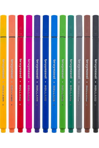 Bruynzeel Fineliners 12'Li Temel Renkler Kalem Seti 60241112