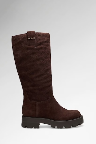 Guess Yailyn Deri Kadın Çizme Flfl2ysue11 Kahve
