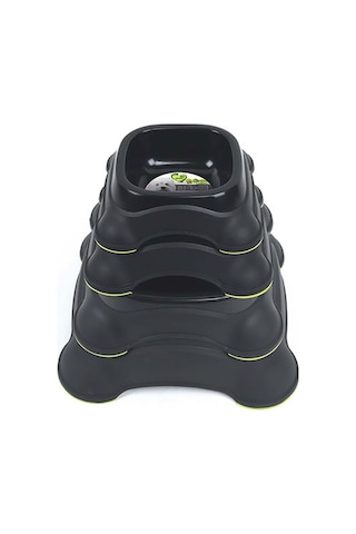 M-pets Eco Double İkili Plastik Kedi Ve Köpek Mama Ve Su Kabı Siyah 2x400 Ml 244-51028.01