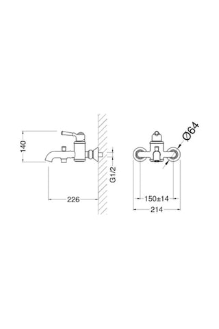 Bocchi Burlington 1004-0030-AB Banyo Bataryası Ve El Duşu Seti Antik Siyah