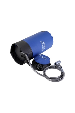 Ayak Pompalı Pvc Basınçlı Duş Hafif Açık Hava Şişme Duş Basınçlı Duş Su Torbası Açık Hava Plaj Kamp Yürüyüş Banyo Mavi