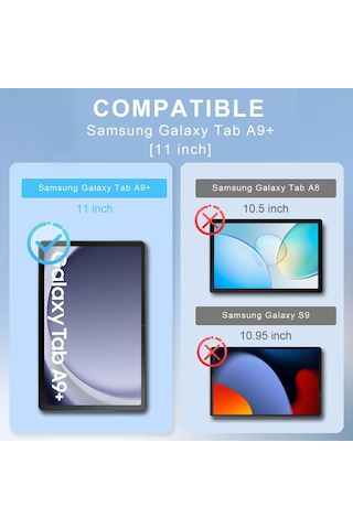 Galaxy Uyumlu Tab A9 Plus Sm-x210 11 İnç Ekran Koruyucu Darbelere Karşı Koruyucu Temperli Cam