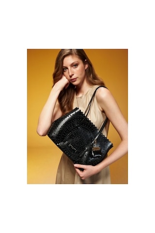 3.1 Phillip Lim Pierre Cardin Kadın Siyah Lazer Kesim Omuz Çantası 05po25y956-lklsa 0233 Orangeblue Cat