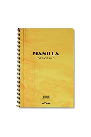 41100 1 Manila Notebook Yumuşak Kapak 1.hamur Kağıt Spiralli Sarı