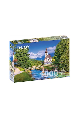 Enjoy 1000 Parça Ramsau'Daki Küçük Kilise Puzzle (Almanya)