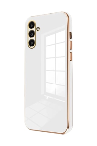 Uray Store Samsung Galaxy Uyumlu A35 5g Kılıf Volet Silikon - Beyaz