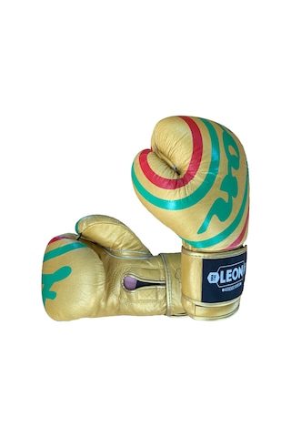 Leon Curved Deri Kick Boks Ve Muay Thai Eldiveni Altın