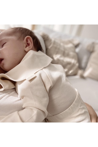 Naturaborn Gots Organik Sertifikalı Bebek Fular Mama Önlüğü Pembe