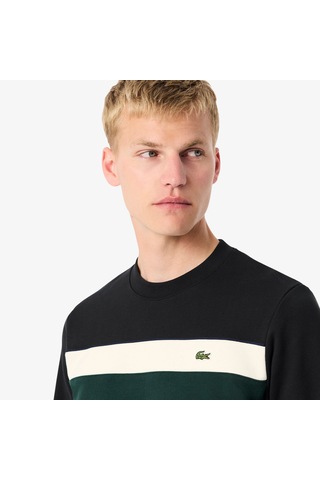 Lacoste Sh5498 Erkek Sweatshirt Siyah