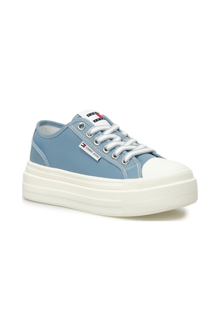 Tommy Jeans Bayan Ayakkabı En0en02713 C33 Beyaz-mavi Beyaz-mavi Beyaz - Mavi