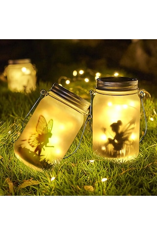 Güneş Enerjili Mason Kavanoz Işığı Su Geçirmez Led Dekoratif Fener İç Ve Dış Mekan Kullanımı