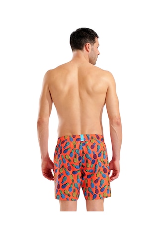 Arena Water Prints Beach Erkek Turuncu Deniz Şortu 007153350