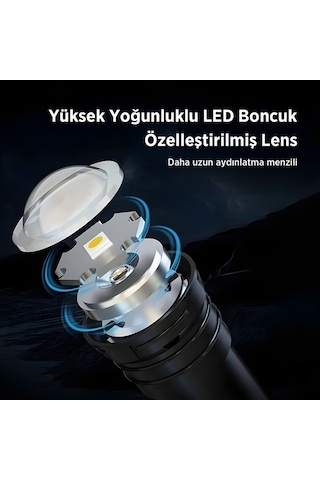 Philips Sfl1403 400 Lümen 5w Led El Feneri Teleskopik Zoom Sos Modlu Şarj Edilebilir Uzun Menzilli Flashlight