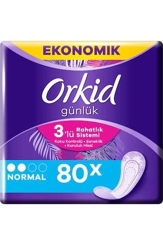 Orkid Ekonomik Normal Günlük Ped 80'li