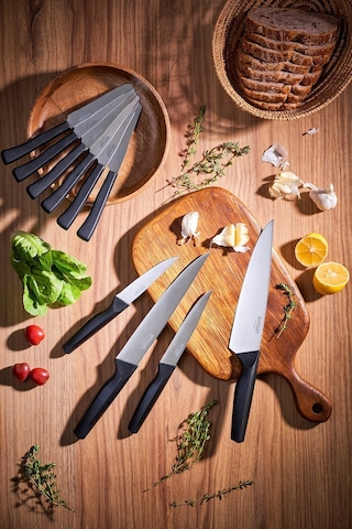 Emsan Kobe Bıçak Seti 10'lu Siyah