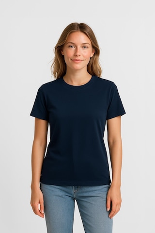 Markapia Woman Kadın %100 Pamuk Basic T-shirt Lacivert