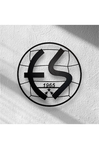 Eskişehirspor Led Işıklı Tablo Duvar Dekoru Tablosu Siyah Ahşap L